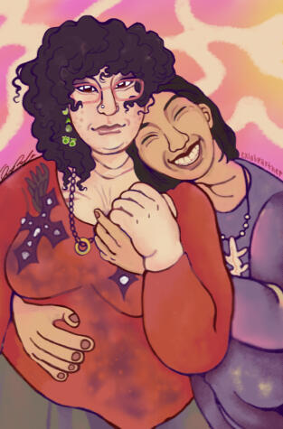 couple's commission, digital (clip studio paint), 2023